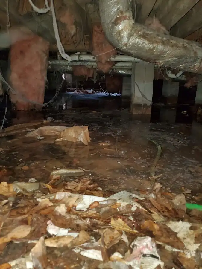 Crawl space flood assessment for Commercial Water Damage Restoration in Manhattan
