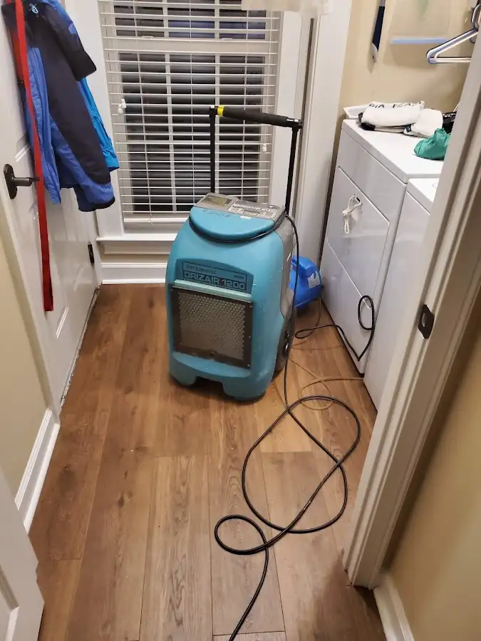 Commercial dehumidifier deployed for Flood Damage Cleanup in Manhattan